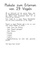 Vorschau - Arbeitsblätter - Lernplakate zum Thema Vögel - Seite 1