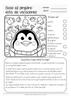 Aperçu - Feuilles d'exercices - INVIERNO leer y dibujar Espagnol fiches Noël - Page 1