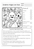 Aperçu - Feuilles d'exercices - INVIERNO leer y dibujar Espagnol fiches Noël - Page 2