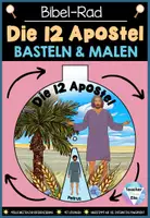 Vorschau - Arbeitsblätter - 12 Apostel Bibel-Rad - | Bastelidee Religion + Ostern - Deckblatt
