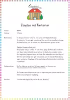 Vorschau - Spiele - Zoo / Tiere: Wegbeschreibung (Zooplan & Sprachförderung) - DaZ / Deutsch - Kl. 3/4 - Seite 1