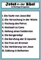 Vorschau - Stationenlernen - Jesus in der Bibel - wichtige Ereignisse Erzählkarten + Klassenposter (Deko) & Tafelmaterial - Seite 1