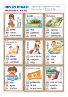 Vista previa - Juegos / Gamificación - vacaciones / viaje ¡No lo digas! juego para explicar palabras Español / E.L.E. - página 1