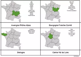 Aperçu - Apprentissages en autonomie - Cartes de nomenclature des régions - Page 1