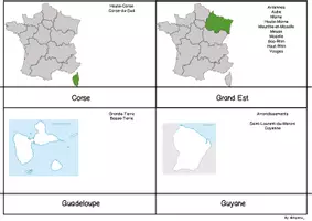 Aperçu - Apprentissages en autonomie - Cartes de nomenclature des régions - Page 2