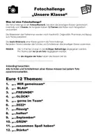Vorschau - Spiele - Fotochallenge - erste Schulwoche - Deckblatt