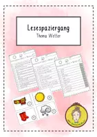 Vorschau - Arbeitsblätter - Lesespaziergang zum Thema Wetter - Deckblatt