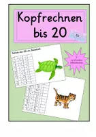 Vorschau - Arbeitsblätter - Mathematik : Kopfrechnen erste Klasse bis 20 - Seite 1