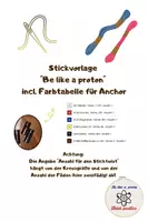 Vorschau - Mal- und Bastelvorlagen - Stickvorlage Chemie | Be like a proton | Think positive - Seite 1