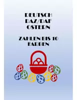 Vorschau - Arbeitsblätter - Deutsch lernen zu Ostern - Zahlen bis 10 und Farben - DaF A1 - Deckblatt