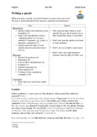 Vorschau - Arbeitsblätter - Skill File - Writing a speech - Seite 2