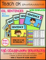 Vista previa - Manualidades / Dibujos para colorear - How I Teach My Kids Series ESL CLASSROOM SENTENCES - Portada
