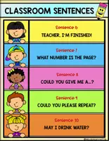 Vista previa - Manualidades / Dibujos para colorear - How I Teach My Kids Series ESL CLASSROOM SENTENCES - página 2