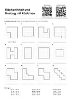 Vorschau - Arbeitsblätter - Umfang und Flächeninhalt von Rechteck / Quadrat - Arbeitsblätter - Deckblatt