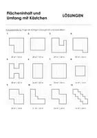 Vorschau - Arbeitsblätter - Umfang und Flächeninhalt von Rechteck / Quadrat - Arbeitsblätter - Seite 1