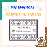 Vista previa - Juegos / Gamificación - CARNET TABLAS @el aula de las ardillas - Portada