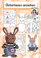 Vorschau - Arbeitsblätter - Osterhase anziehen, Kunst Grundschule - Deckblatt
