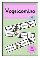 Vorschau - Arbeitsblätter - Domino zum Thema Vögel - Deckblatt