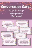 Vorschau - Spiele - Spring: Conversation Cards - Spring Edition (Advanced Version) - Deckblatt