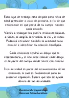 Vista previa - Hojas de trabajo - Las emociones y mi cuerpo - página 1