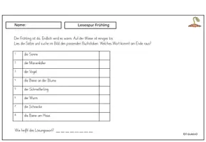 Vorschau - Arbeitsblätter - Lesespur Frühling differenziert - Seite 3