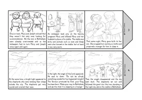 Vista previa - Unidades / Secuencias / Situaciones de Aprendizaje - Christmas Story Accordion Book Nativity Foldable Booklet Religion Bible Religion English / Inglés AmE - página 2