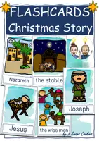 Vista previa - Unidades / Secuencias / Situaciones de Aprendizaje - Christmas Story flash cards Nativity ESL English vocabulary Religion Jesus Bible English / Inglés - Portada