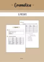 Vorschau - Arbeitsblätter - El presente de indicativo - Formas regulares - Deckblatt
