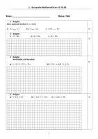 Vorschau - Test - Klassenarbeit - Kurzprobe - Rationale Zahlen - Deckblatt
