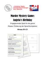 Vorschau - Stundenentwürfe - Murder Mystery Game: Angela's Birthday - Spеaking - B1-B2-C1 - Deckblatt