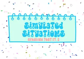 Vorschau - Arbeitsblätter - Simulated situations - speaking Test pt. 3 - 7 - Short trip - Deckblatt