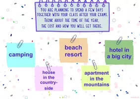 Vorschau - Arbeitsblätter - Simulated situations - speaking Test pt. 3 - 7 - Short trip - Seite 1