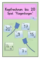 Vorschau - Spiele - Mathematik : Kopfrechnen bis 20 Spiel "Fliegenfangen" - Deckblatt
