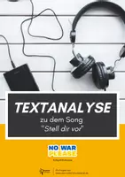 Vorschau - Arbeitsblätter - Ukrainekrieg - Liedtextanalyse zu "Stell dir vor" - Deckblatt