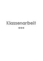 Vorschau - Klassenarbeiten - Klassenarbeit Vorgangsbeschreibung - Deckblatt