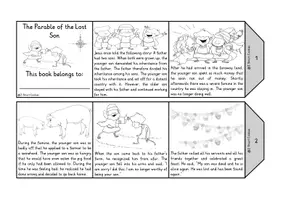 Vista previa - Unidades / Secuencias / Situaciones de Aprendizaje - Parable of the Lost Son Accordion Book Bible Story Foldable Booklet Religion English / Inglés AmE - página 1