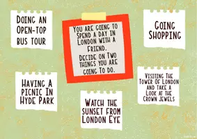 Vorschau - Arbeitsblätter - Simulated situations - speaking Test pt. 3 - 8- London - Seite 1