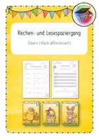 Vorschau - Arbeitsblätter - Rechen- und Lesespaziergang (4fach differenziert) Ostern - Deckblatt