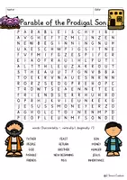 Vista previa - Unidades / Secuencias / Situaciones de Aprendizaje - Parable of the Prodigal Son Word Search Puzzle Religion Bible Jesus New Testament English / Inglés - Portada