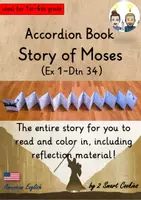 Vista previa - Unidades / Secuencias / Situaciones de Aprendizaje - Story of Moses Accordion Book Bible Story Foldable Booklet Religion Exodus English / Inglés AmE - Portada