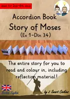 Vista previa - Unidades / Secuencias / Situaciones de Aprendizaje - Story of Moses Accordion Book Bible Story Foldable Booklet Religion Exodus English / Inglés BrE - Portada