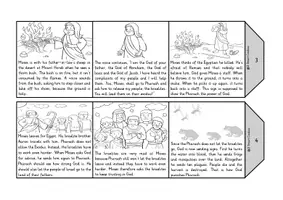 Vista previa - Unidades / Secuencias / Situaciones de Aprendizaje - Story of Moses Accordion Book Bible Story Foldable Booklet Religion Exodus English / Inglés BrE - página 2