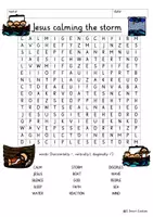 Vista previa - Unidades / Secuencias / Situaciones de Aprendizaje - Parable of Jesus Calms the Storm Word Search Puzzle Religion Bible New Testament Religion English / Inglés - Portada