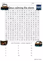 Vista previa - Unidades / Secuencias / Situaciones de Aprendizaje - Parable of Jesus Calms the Storm Word Search Puzzle Religion Bible New Testament Religion English / Inglés - página 2