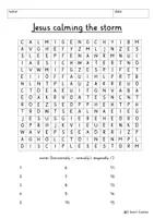 Vista previa - Unidades / Secuencias / Situaciones de Aprendizaje - Parable of Jesus Calms the Storm Word Search Puzzle Religion Bible New Testament Religion English / Inglés - página 3