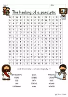 Vista previa - Unidades / Secuencias / Situaciones de Aprendizaje - Miracle Healing of a Paralyzed Man Paralytic Jesus Word Search Puzzle Religion English / Inglés - Portada