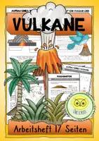 Vorschau - Arbeitsblätter - Arbeitsheft Vulkane - Grundschule - Deckblatt