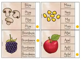 Vorschau - Fördermaterial/Inklusion - Klammerkarten zum genauen Lesen * Obst und Gemüse - Seite 3