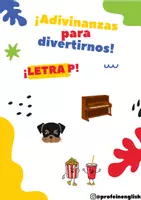 Aperçu - Jeux - Les énigmes en espagnol de la lettre P! - Page de couverture