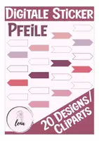 Vorschau - selbst erstellte Cliparts/Grafiken - 20 Pfeile / ClipArts / Digitale Sticker pink - Deckblatt